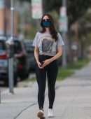 Eiza Gonzalez Booty in Tights, at Credo Clean Beauty in Los Angeles