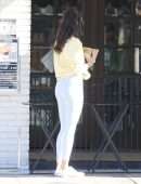 Eiza Gonzalez Booty in White Tights, Outside Alfred's in West Hollywood