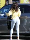 Eiza Gonzalez Booty in White Tights, Outside Alfred's in West Hollywood