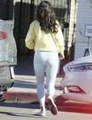Eiza Gonzalez Booty in White Tights, Outside Alfred's in West Hollywood