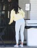 Eiza Gonzalez Booty in White Tights, Outside Alfred's in West Hollywood