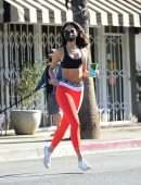 Eiza Gonzalez – Alluring Body in a Tiny Sports Bra Out in West Hollywood