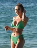 Georgia Harrison Booty in a Bikini at a Beach in Dubai