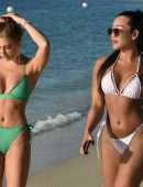Georgia Harrison Booty in a Bikini at a Beach in Dubai