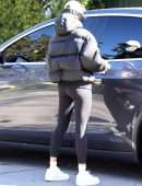 Hailey Baldwin Booty Outside Morning Pilates Class in West Hollywood