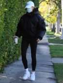 Hailey Baldwin Booty Outside Morning Pilates Class in West Hollywood