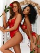 Haley Kalil in Red Lingerie for Lounge Valentines Collection 2021