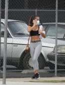 Isabela Merced Booty in Tights, Leaving the Gym in Los Angeles