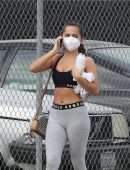 Isabela Merced Booty in Tights, Leaving the Gym in Los Angeles