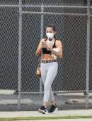 Isabela Merced Booty in Tights, Leaving the Gym in Los Angeles
