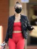 Julianne Hough Booty and Pokies in Tight Red Gym Outfit