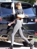 Kaia Gerber Booty, Out for her Morning Pilates Class in West Hollywood