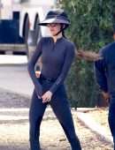 Kendall Jenner Booty in a Tight Jumpsuit Horse Riding in Malibu