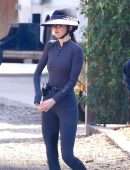Kendall Jenner Booty in a Tight Jumpsuit Horse Riding in Malibu