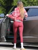Kendall Jenner Booty in Tights, Leaving a Private Workout in Los Angeles