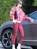 Kendall Jenner Booty in Tights, Leaving a Private Workout in Los Angeles