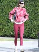 Kendall Jenner Booty in Tights, Leaving a Private Workout in Los Angeles