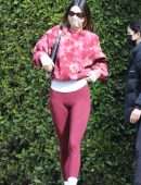 Kendall Jenner Booty in Tights, Leaving a Private Workout in Los Angeles