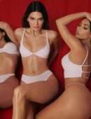 Kendall Jenner, Kylie Jenner and Kim Kardashian in Photoshoot for SKIMS