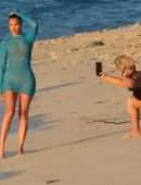Khloe Kardashian Booty in a See-Through Dress Photoshoot in Turks and Caicos