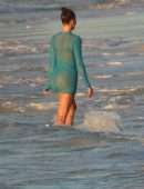 Khloe Kardashian Booty in a See-Through Dress Photoshoot in Turks and Caicos