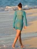 Khloe Kardashian Booty in a See-Through Dress Photoshoot in Turks and Caicos