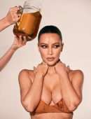 Kim Kardashian Bathing in Honey for Photoshoot