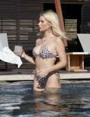 Lottie Moss Booty in a Tiny Thong Bikini at a Pool in Palm Springs