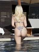 Lottie Moss Booty in a Tiny Thong Bikini at a Pool in Palm Springs