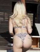Lottie Moss Booty in a Tiny Thong Bikini at a Pool in Palm Springs