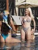 Lottie Moss Booty in a Tiny Thong Bikini at a Pool in Palm Springs