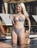 Lottie Moss Booty in a Tiny Thong Bikini at a Pool in Palm Springs