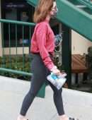 Lucy Hale Booty in Tights, Going to a Pilates Class in Los Angeles
