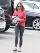 Lucy Hale Booty in Tights, Going to a Pilates Class in Los Angeles
