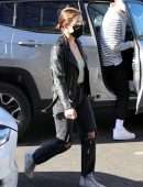 Lucy Hale in Jeans, getting Coffee in LA