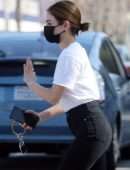 Lucy Hale in Jeans on Coffee Run in Los Angeles