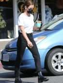 Lucy Hale in Jeans on Coffee Run in Los Angeles