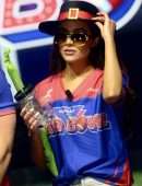 Olivia Culpo Leggy in Shorts at The SHAQ Bowl in Tampa Bay