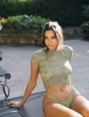 Priscilla Huggins Ortiz Braless Pokies in a Sheer Top