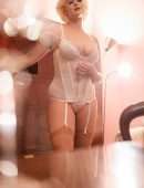 Stefania Ferrario Booty and Cleavage in a Lingerie Photoshoot