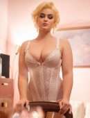 Stefania Ferrario Booty and Cleavage in a Lingerie Photoshoot
