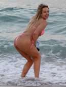 Tana Mongeau Booty in a Thong Pink Bikini in Miami Beach