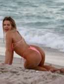 Tana Mongeau Booty in a Thong Pink Bikini in Miami Beach