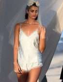 Taylor Hill Booty on Victoria’s Secret Lingerie Photoshoot on a Beach in Miami