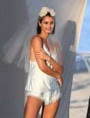 Taylor Hill Booty on Victoria’s Secret Lingerie Photoshoot on a Beach in Miami