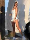 Taylor Hill Booty on Victoria’s Secret Lingerie Photoshoot on a Beach in Miami