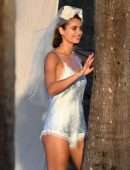 Taylor Hill Booty on Victoria’s Secret Lingerie Photoshoot on a Beach in Miami