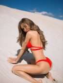 Valentina Grishko Booty in a Tiny Red Bikini