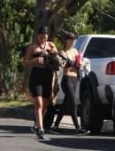 Victoria Justice Cleavage in Sports Bra After having a Training Session in Los Angeles