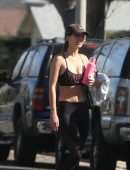 Victoria Justice Cleavage in Sports Bra After having a Training Session in Los Angeles